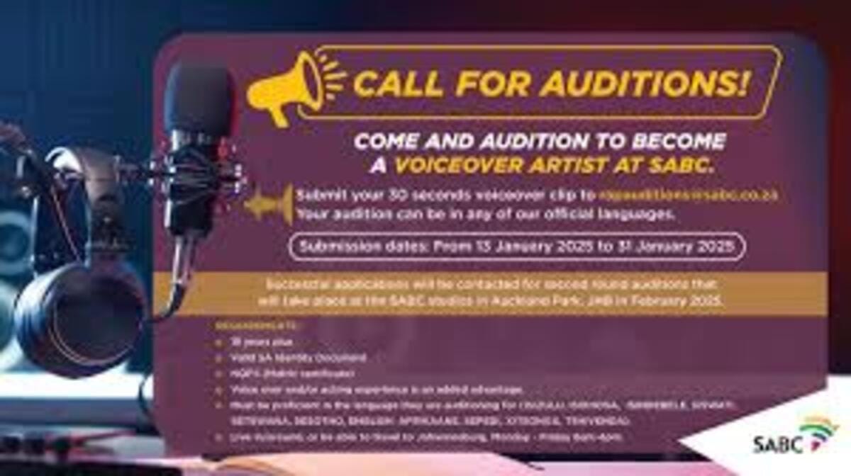 SABC calling for Voiceover Audition 2025